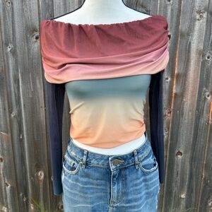 Emory Park Ombre Off-Shoulder Top EUC